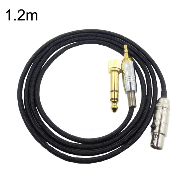 1.2m For K240 / K141 / K271 / K702 / Q701 / K712 Headphone Cable Mini Cartoon Head Upgrade Line(Black)-garmade.com