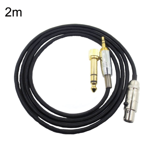 2m For K240 / K141 / K271 / K702 / Q701 / K712 Headphone Cable Mini Cartoon Head Upgrade Line(Black)-garmade.com