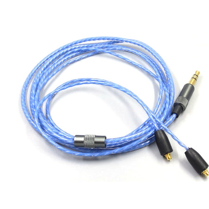 1.2m For Shure MMCX / SE215 / SE535 / SE846 / UE900 Volume Adjustment Headphone Cable(Blue)-garmade.com