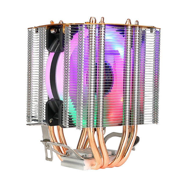 EVESKY 500 Desktop Computer 4 Copper Tube Mute CPU Cooling Fan, Color: Color Single Fan-garmade.com