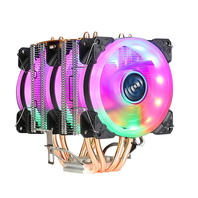 EVESKY 500 Desktop Computer 4 Copper Tube Mute CPU Cooling Fan, Color: Color Three Fans-garmade.com