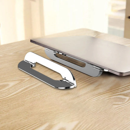 Desk Laptop Stand Foldable Notebook Holder Heightened Cooling Rack(Gray)-garmade.com
