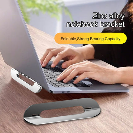 Desk Laptop Stand Foldable Notebook Holder Heightened Cooling Rack(Silver)-garmade.com