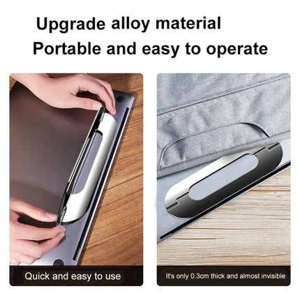 Desk Laptop Stand Foldable Notebook Holder Heightened Cooling Rack(Silver)-garmade.com