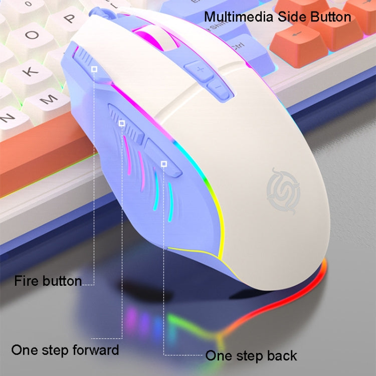Keyboard Snake Key K-Snake Wired E-Sports Keyboard Mouse Mechanical Feel 98 Key Desktop C ...