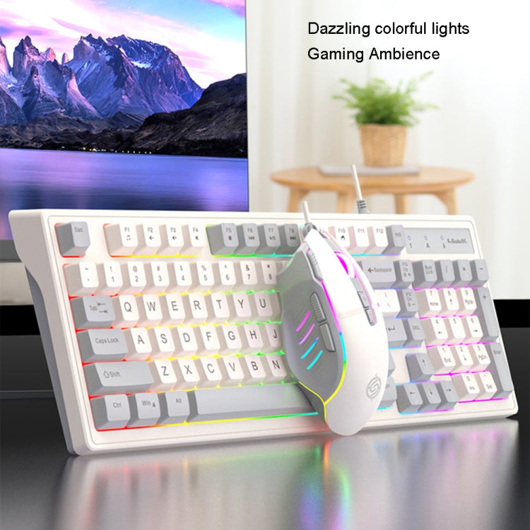 Keyboard Snake Key K-Snake Wired E-Sports Keyboard Mouse Mechanical Feel 98 Key Desktop C ...