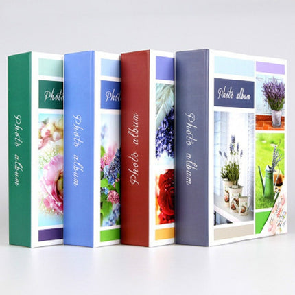 Photo Album 6 Inch 200 Sheets Without Boxing Simple Thin Film(Flower 2 Color Mixed Delivery)-garmade.com