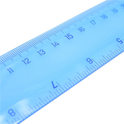 Soft Ruler Student Flexible Ruler Tape Measure Straight Ruler Office School Supplies, Length:20cm(Blue / Green Random Delivery)-garmade.com