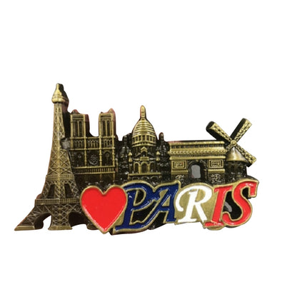 Architectural Landscape Metal Magnetic Refrigerator Stickers Home Decoration(French Panorama)-garmade.com