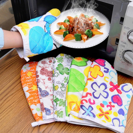 10 PCS Microwave Oven Anti-scald Gloves Household Oven Baking High Temperature Resistant Insulated Gloves Random Color Delivery-garmade.com
