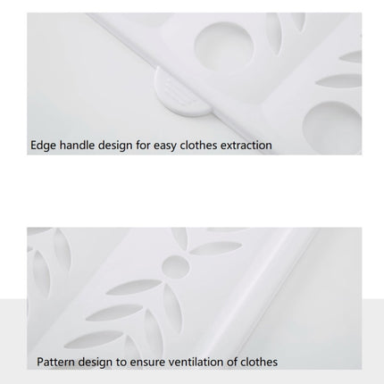 7PCS Multifunctional Quick Folding Clothes Board Clothes Folding Storage Artifact, Size:Big(White)-garmade.com