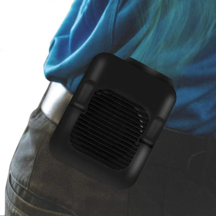 Mini Hanging Waist Fan USB Charging Leafless Portable Handheld Fan, Battery Capacity:4000mAh(Black)-garmade.com