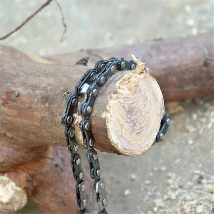 Outdoor Portable Hand-held Wire Saw Field Survival Manganese Steel Chain Saw Multifunctional Logging Saw(11 Teeth Orange)-garmade.com
