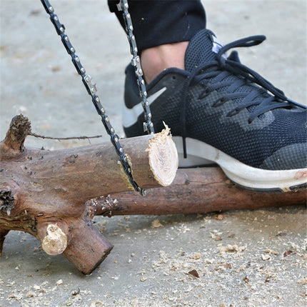 Outdoor Portable Hand-held Wire Saw Field Survival Manganese Steel Chain Saw Multifunctional Logging Saw(11 Teeth Orange)-garmade.com