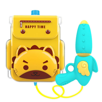 Childrens Backpack Water Toy Animal Cartoon Backpack Pull Air Pressure Jet Toy(Little Lion)-garmade.com