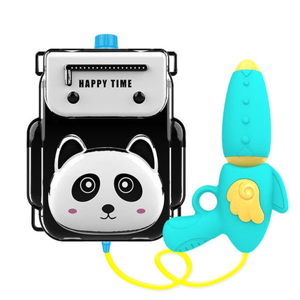 Childrens Backpack Water Toy Animal Cartoon Backpack Pull Air Pressure Jet Toy(Red Panda)-garmade.com