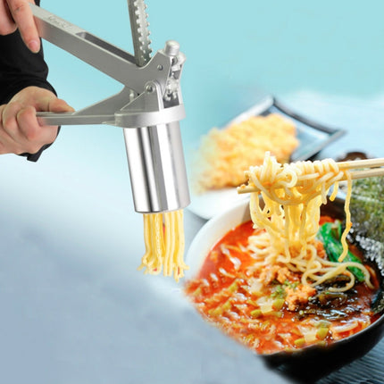 Household Stainless Steel Pasta Machine Small Manual Pasta Machine Multi-function Noodle Machine, Style:Noodle Machine + 7 PCS Mould-garmade.com