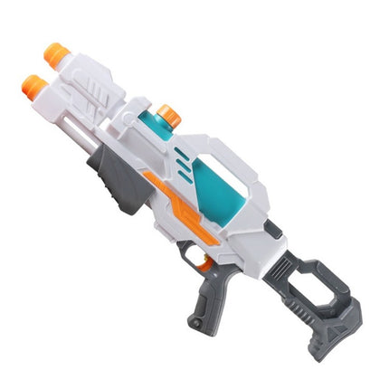 Childrens Pull-out Water Toy Large Double Water Spray Gun Summer Beach Play Toys(White)-garmade.com