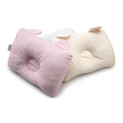 Baby Shaping Pillow Prevent Flat Head Infants Bedding Pillows for Baby Newborn Boy Girl(Pink)-garmade.com