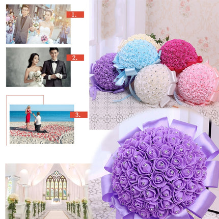 Bride Holding Bouquet Creative Simulation Holding Bouquet Wedding Supplies(White)-garmade.com