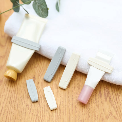 10 Sets Multifunctional Lazy Manual Toothpaste Squeezer Cosmetic Cleanser Squeezer(White)-garmade.com