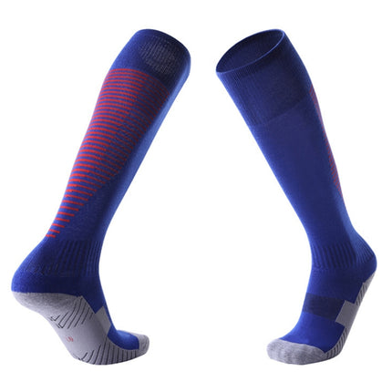 One Pair Adult Anti-skid Over Knee Thick Sweat-absorbent High Knee Socks(Blue)-garmade.com