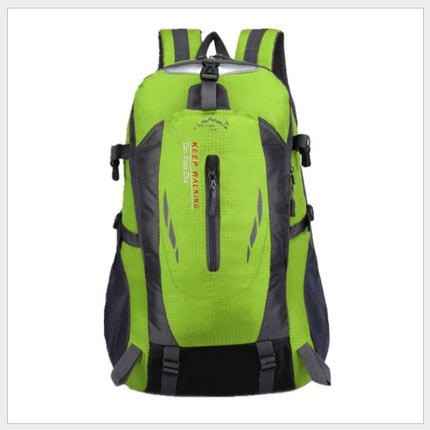Large-capacity Travel Mountaineering Bag Men and Women Outdoor Sports Leisure Nylon Waterproof Backpack(Green)-garmade.com