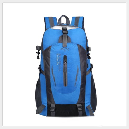 Large-capacity Travel Mountaineering Bag Men and Women Outdoor Sports Leisure Nylon Waterproof Backpack(Blue)-garmade.com