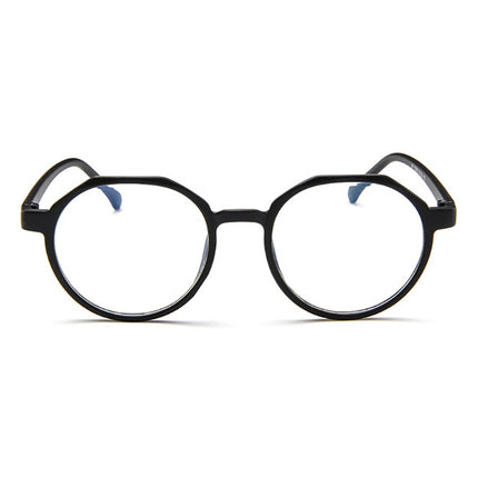 Fashion Eyeglasses Retro TR Frame Plain Glass Spectacles(Matte Black)-garmade.com