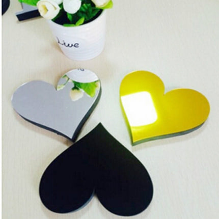 2 PCS Home Decoration Creative Personality English Letters Acrylic Mirror 3D DIY Wall Stickers(heart)-garmade.com