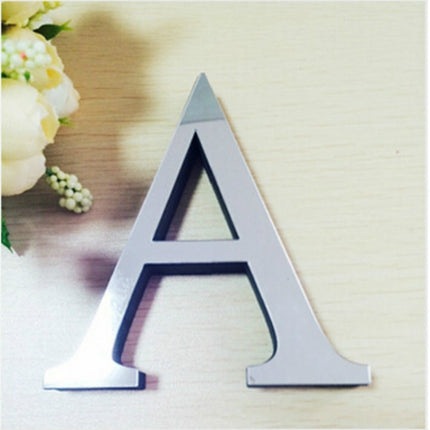 2 PCS Home Decoration Creative Personality English Letters Acrylic Mirror 3D DIY Wall Stickers(A)-garmade.com