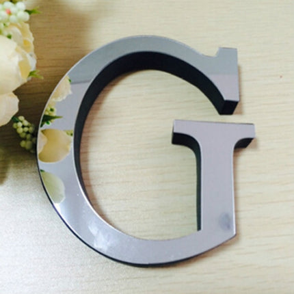 2 PCS Home Decoration Creative Personality English Letters Acrylic Mirror 3D DIY Wall Stickers(G)-garmade.com