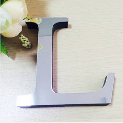 2 PCS Home Decoration Creative Personality English Letters Acrylic Mirror 3D DIY Wall Stickers(L)-garmade.com