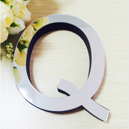 2 PCS Home Decoration Creative Personality English Letters Acrylic Mirror 3D DIY Wall Stickers(Q)-garmade.com