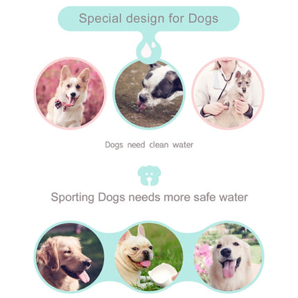 Portable Pet Dog Water Bottle Small Large Dog Travel Puppy Cat Drinking Water Bowl Outdoor Pet Water Dispenser Feeder Pet Supplies, Size:350 ml(White)-garmade.com
