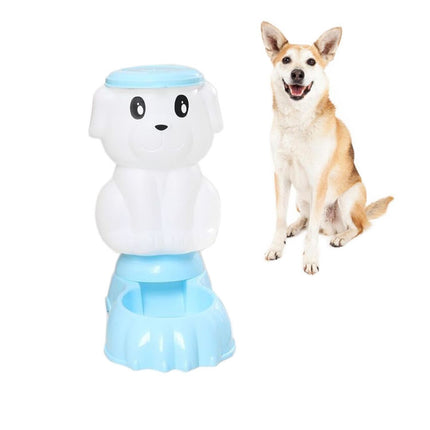 Automatic Pet Feeder Cat and Dog Large-capacity Drinking Fountain, Style:Feeder(Blue)-garmade.com