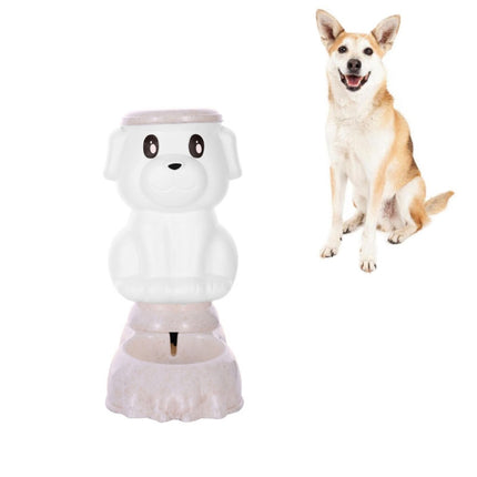 Automatic Pet Feeder Cat and Dog Large-capacity Drinking Fountain, Style:Drinking Fountain(Brown)-garmade.com