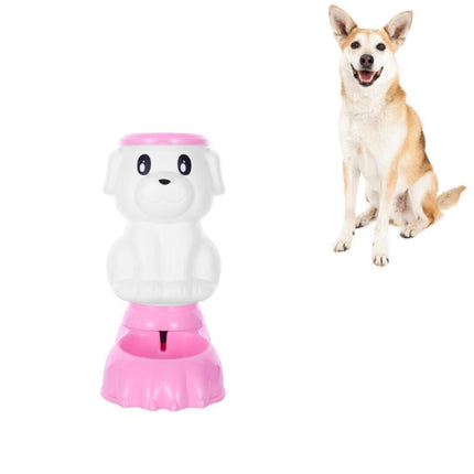 Automatic Pet Feeder Cat and Dog Large-capacity Drinking Fountain, Style:Drinking Fountain(Pink)-garmade.com