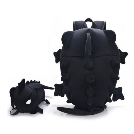 3D Animal Backpack Dinosaur Shape Cartoon School Bags Teenager Schoolbag(Black)-garmade.com