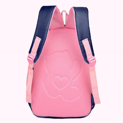 3 PSC/Sets Fashion School Backpack for Teenagers Girls(deep blue)-garmade.com