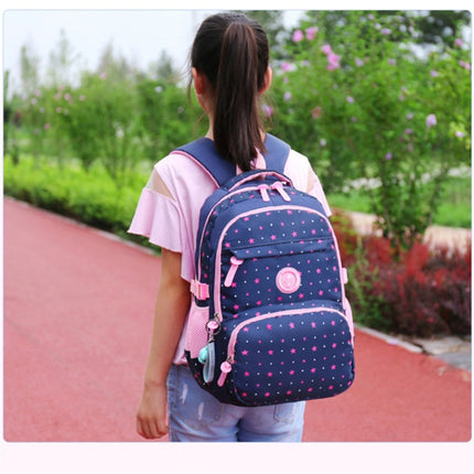 3 PSC/Sets Fashion School Backpack for Teenagers Girls(deep blue)-garmade.com