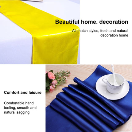 10 PCS Satin Tablecloth Table Decoration for Home Party Wedding Christmas Decoration(White)-garmade.com