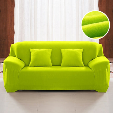 Plush Fabric Sofa Cover Thick Slipcover Couch Elastic Sofa Covers Not Include Pillow Case, Specification:2 seat 145-185cm(Green)-garmade.com