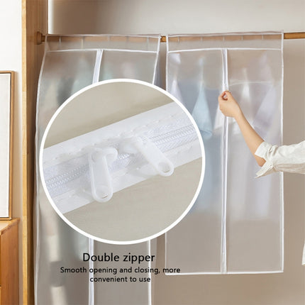 2 PCS PEVA Three-dimensional Dustproof Cloth Cover Bags Hanging Organizer Storage Bag Waterproof Suit Coat Cover(White)-garmade.com