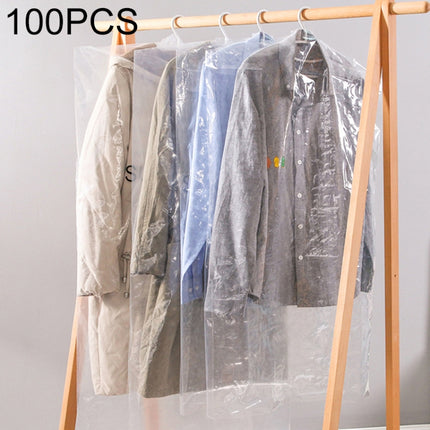 100 PCS Disposable Transparent Clothes Dust Bag Dust Cover, Size:55x80cm, Thickness:Thicken PE 6 Wires-garmade.com