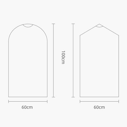100 PCS Disposable Transparent Clothes Dust Bag Dust Cover, Size:60x90cm, Thickness:Thicken PE 6 Wires-garmade.com