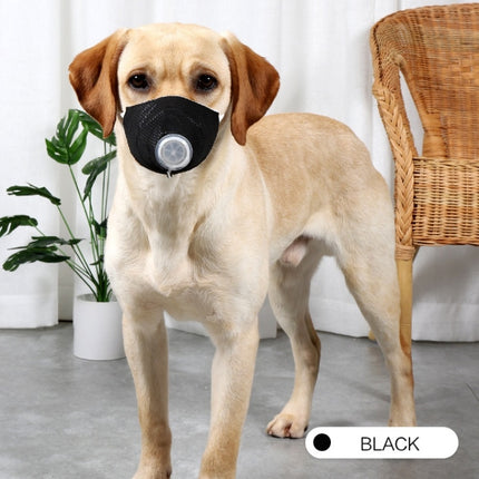 3 PCS Dog Dust And Haze Respirator Mask Pet Protective Mouth Cover, Specification:S(Black)-garmade.com