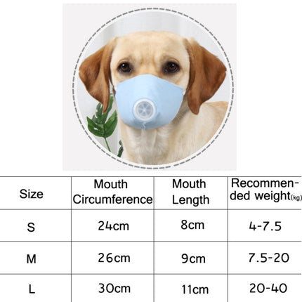 3 PCS Dog Dust And Haze Respirator Mask Pet Protective Mouth Cover, Specification:S(Gray)-garmade.com