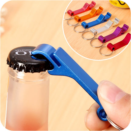 5 PCS Aluminum Wine Bear Bottle Opener Ring Keychain Key Chain, Random Color Delivery-garmade.com