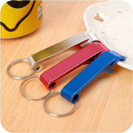 5 PCS Aluminum Wine Bear Bottle Opener Ring Keychain Key Chain, Random Color Delivery-garmade.com